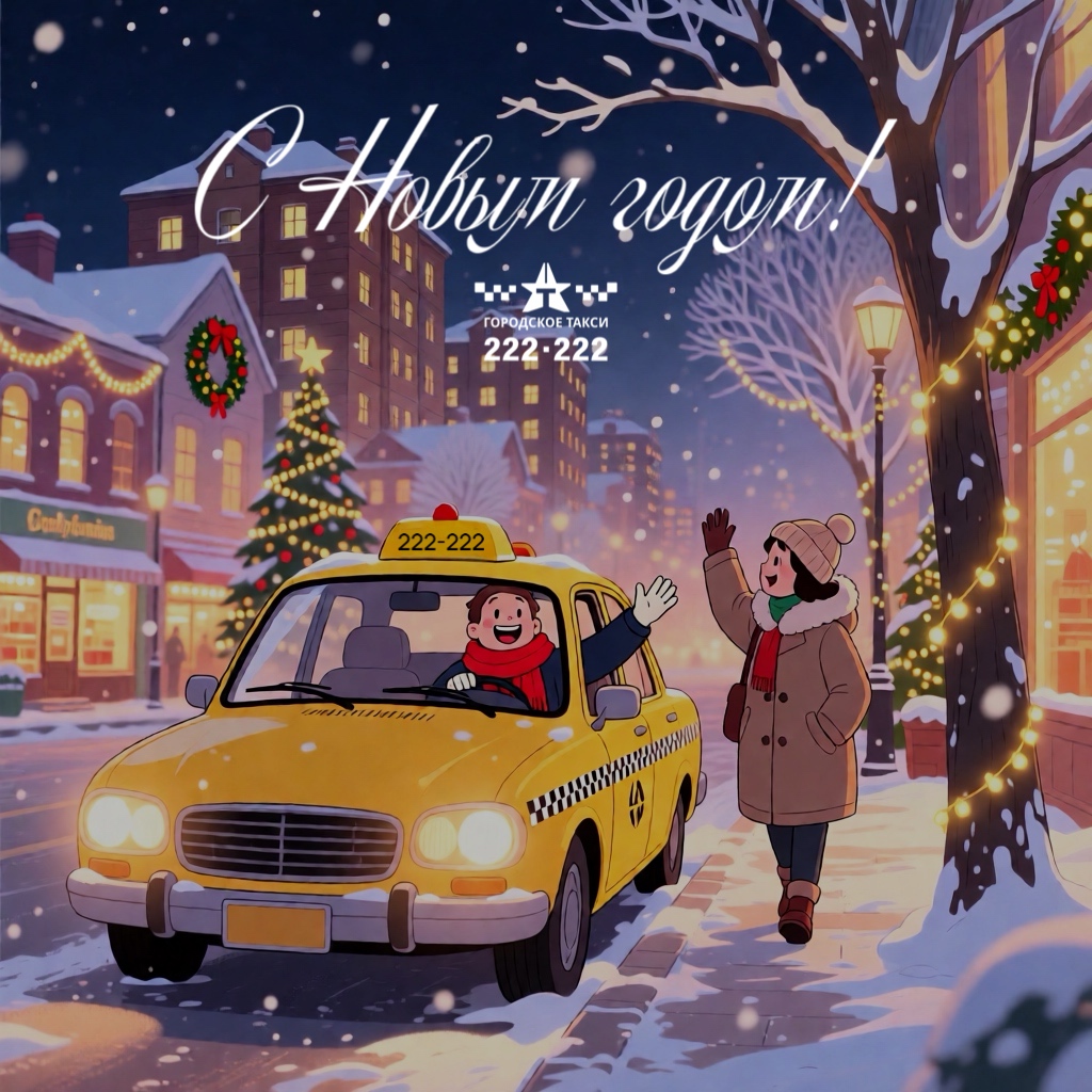 Новогодние тарифы в службе «Городское такси»